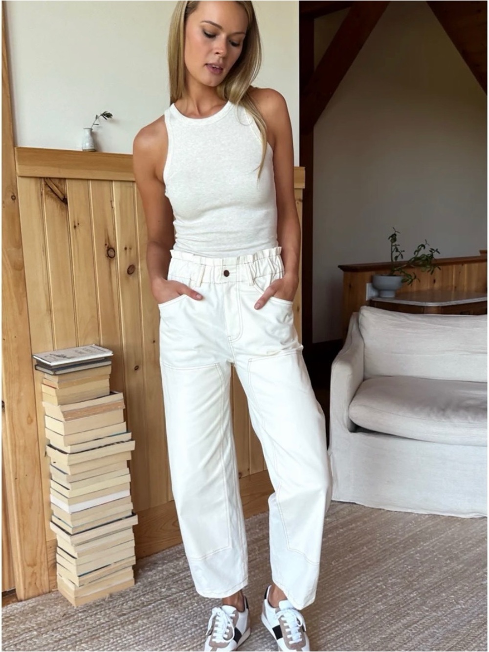 Emerson Fry Heart Pocket Orchard Wide Leg Pants Size Small